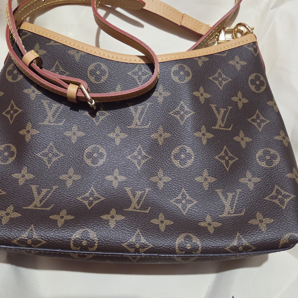 Elegant Brown Monogram Shoulder Bag